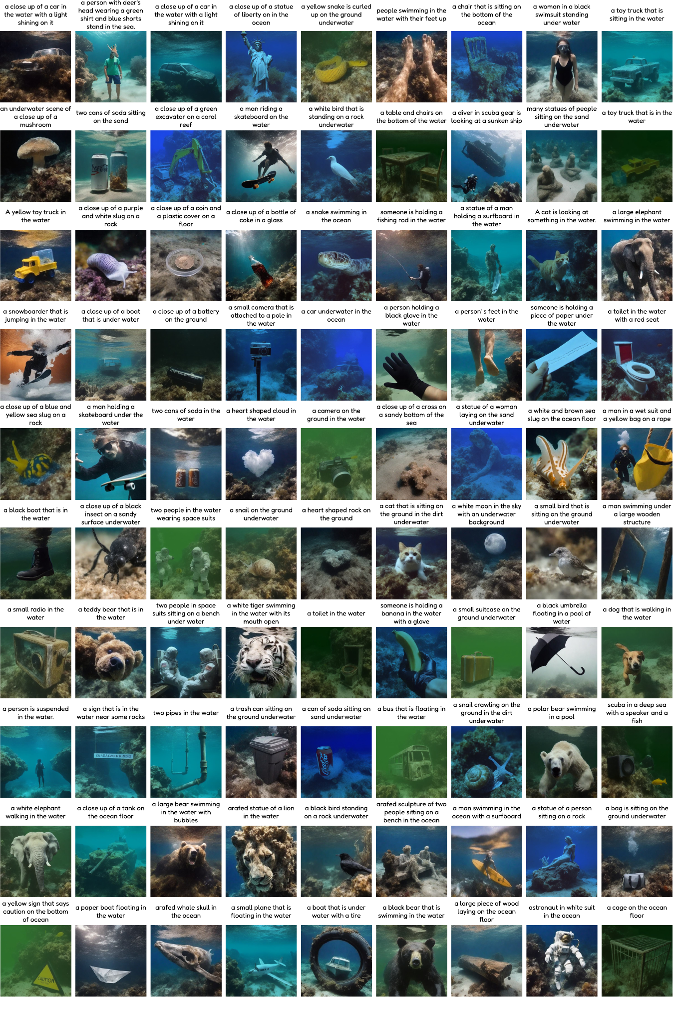 Diverse zero-shot WaterGen underwater environments